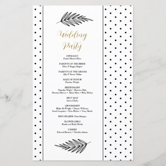 Modern script - minimaal bruiloft programma (Achterkant)