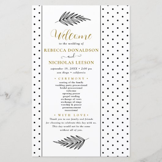 Modern script - minimaal bruiloft programma (Voorkant)