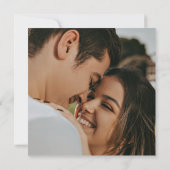 Modern Script Minimal Black & White Wedding Invite (Achterkant)