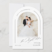 Modern Script Minimal Photo Arch The Night Before Kaart (Voorkant)