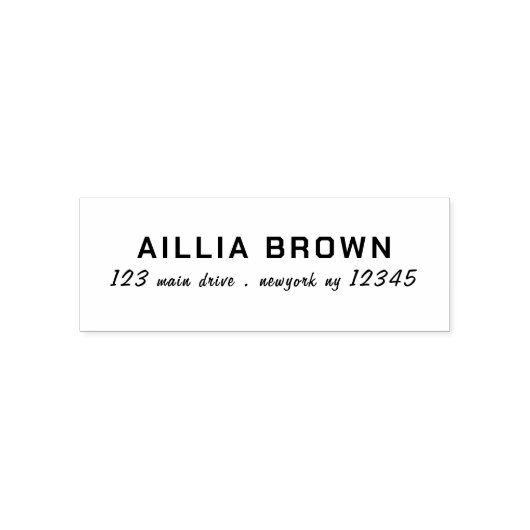 Modern Script | Minimal Stylish Return Address Zelfinktende Stempel (Design)
