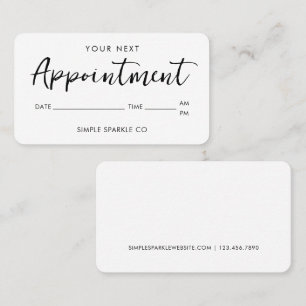 Modern Script Minimale Afspraakherinnering Kaart Afsprakenkaartje