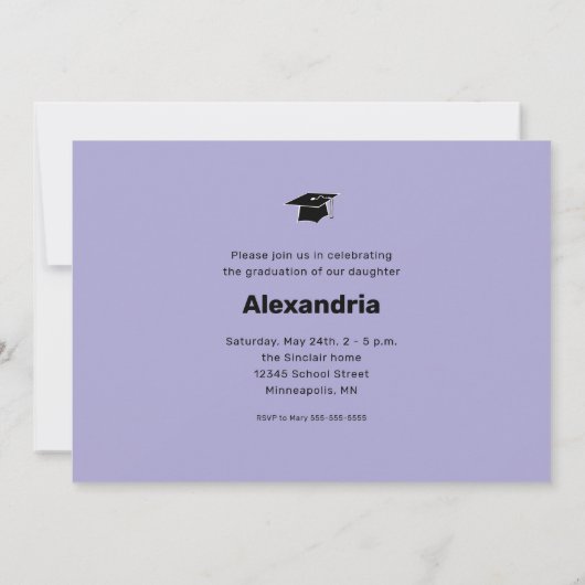 Modern script minimale foto afstudeerfeest kaart (Achterkant)