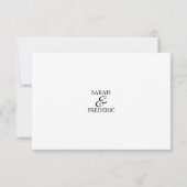 Modern Script Minimale kalligrafie Witte bruiloft RSVP Kaartje (Achterkant)