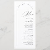 Modern Script Minimalist Arch Wedding Menu (Voorkant)