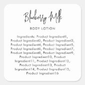 Modern Script Minimalist Ingredients Label (Voorkant)