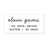 Modern Script | Minimalist Personalized Return  Rubberstempel (Afrduk)