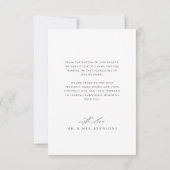 Modern Script Minimalist Photo Arch Wedding Bedankkaart (Achterkant)