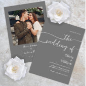 Modern Script minimalist Weddenschap Kaart