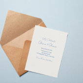 Modern Script Minimalist Wedding Invitation Kaart