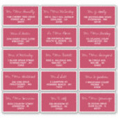 Modern Script Minimalistic Wedding Guest Address Sticker (Voorkant)