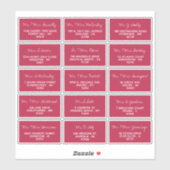 Modern Script Minimalistic Wedding Guest Address Sticker (Vel)