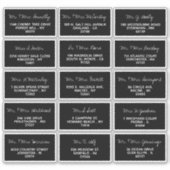 Modern Script Minimalistic Wedding Guest Address Sticker (Voorkant)
