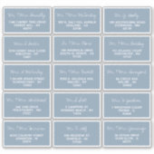 Modern Script Minimalistic Wedding Guest Address Sticker (Voorkant)