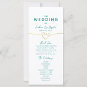 Modern Script Minimalistisch Huwelijksprogramma (Voorkant)