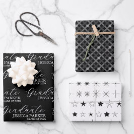 Modern script minimalistisch inpakpapier vel