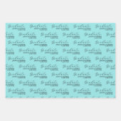 Modern script minimalistisch inpakpapier vel (Voorkant)