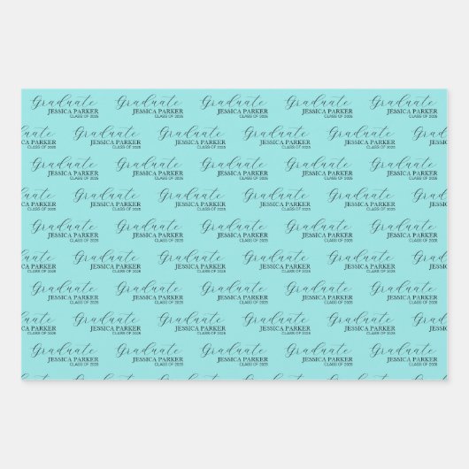 Modern script minimalistisch inpakpapier vel (Voorkant)