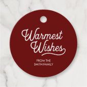 Modern Script Minimalistisch Klassieke Kerstvakant Bedankjes Labels (Voorkant)