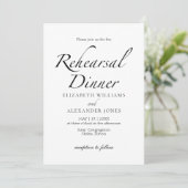 Modern Script minimalistisch repetitie diner Kaart (Staand voorkant)