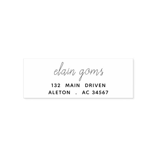Modern script | Minimalistisch retouradres in stij Zelfinktende Stempel (Design)
