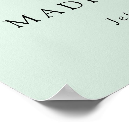 Modern Script Mint Green Welcome Graduparty Poster (Hoek)