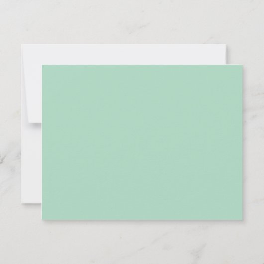 Modern Script Mintgroene Hart Rand Monogram Notitiekaartje (Achterkant)