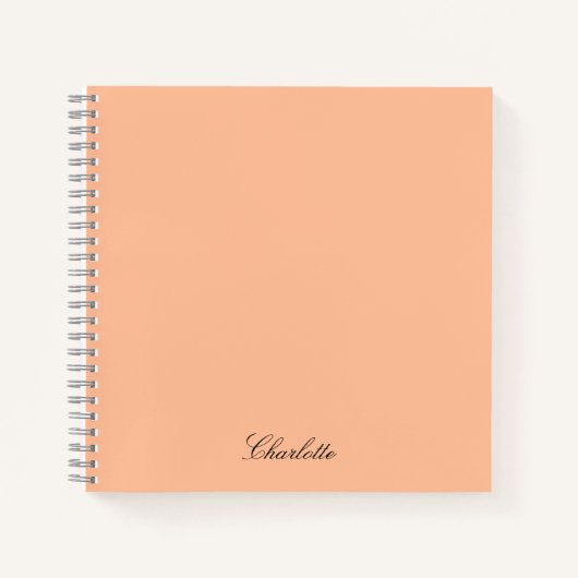 Modern Script Monogram Elegant Custom Notitieboek (Voorkant)