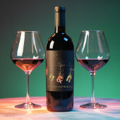 Modern Script Monogram Initiaal Elegant Chic Trend Wijn Etiket