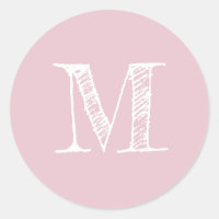 Modern Script Monogram Initiaal Parfait Pink