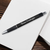 Modern Script Monogram Naam Zwart Pen