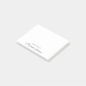 Modern Script Monogram Post-it® Notes (Schuin)