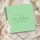 Modern script Mr. Mrs. Caledon bruiloft gastenboek Notitieboek