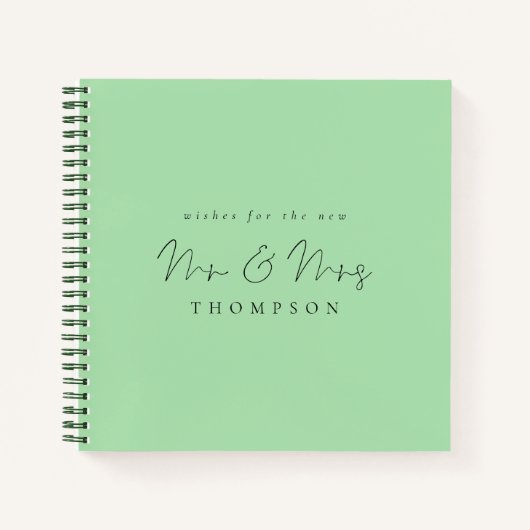 Modern script Mr. Mrs. Caledon bruiloft gastenboek Notitieboek (Voorkant)