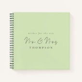 Modern script Mr. Mrs Wedding Limoen Cream gastenb Notitieboek (Voorkant)