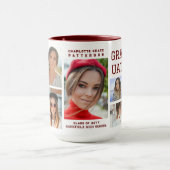 Modern Script Multi Photo Afstuderen Afstuderen Mok (Midden)