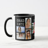 Modern Script Multi Photo Afstuderen Afstuderen Mok (Links)