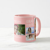 Modern Script Multi Photo Afstuderen Afstuderen Mok (Voorkant rechts)