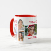 Modern Script Multi Photo Afstuderen Afstuderen Mok (Voorkant links)