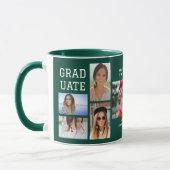 Modern Script Multi Photo Afstuderen Afstuderen Mok (Links)