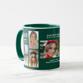 Modern Script Multi Photo Afstuderen Afstuderen Mok (Voorkant links)