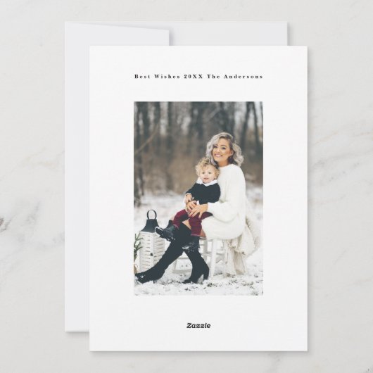 Modern script Multi Photo Collage Brush Happy Feestdagenkaart (Achterkant)