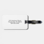 Modern Script Naam Adres Bagagelabel (Achterkant horizontaal)