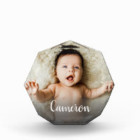 Modern Script Naam Baby Foto aangepast