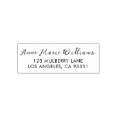 Modern script naam retouradres zelfinktende stempel (Design)