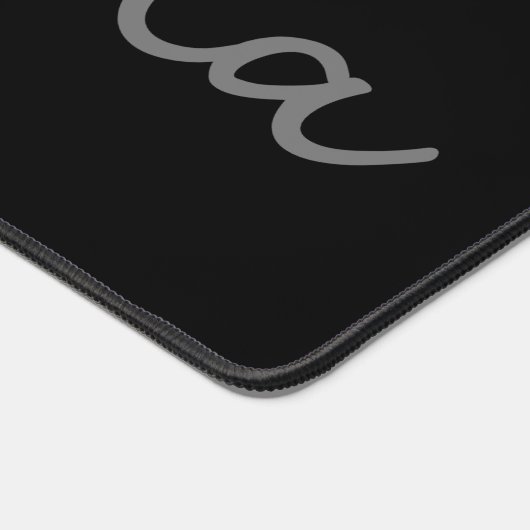 Modern Script Naam Zwart Bureaumat (Hoek)