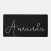 Modern Script Naam Zwart Bureaumat (Voorkant)
