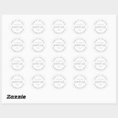 Modern Script Name Date Graduation Party Dank u Ronde Sticker (Vel)