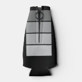 Modern Script Name Design – Zwart minimalistisch Flesjeskoeler (Achterkant)