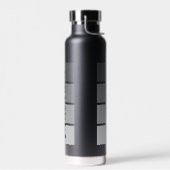 Modern Script Name Design – Zwart minimalistisch Waterfles (Links)